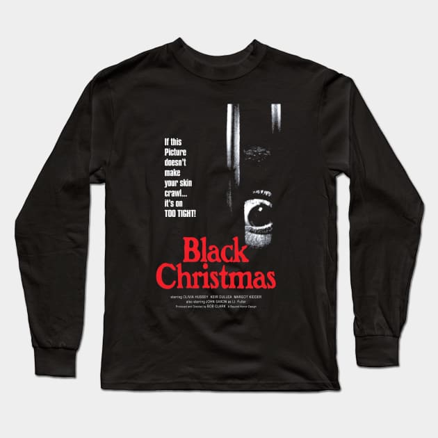 Black Christmas Long Sleeve T-Shirt by pizowell